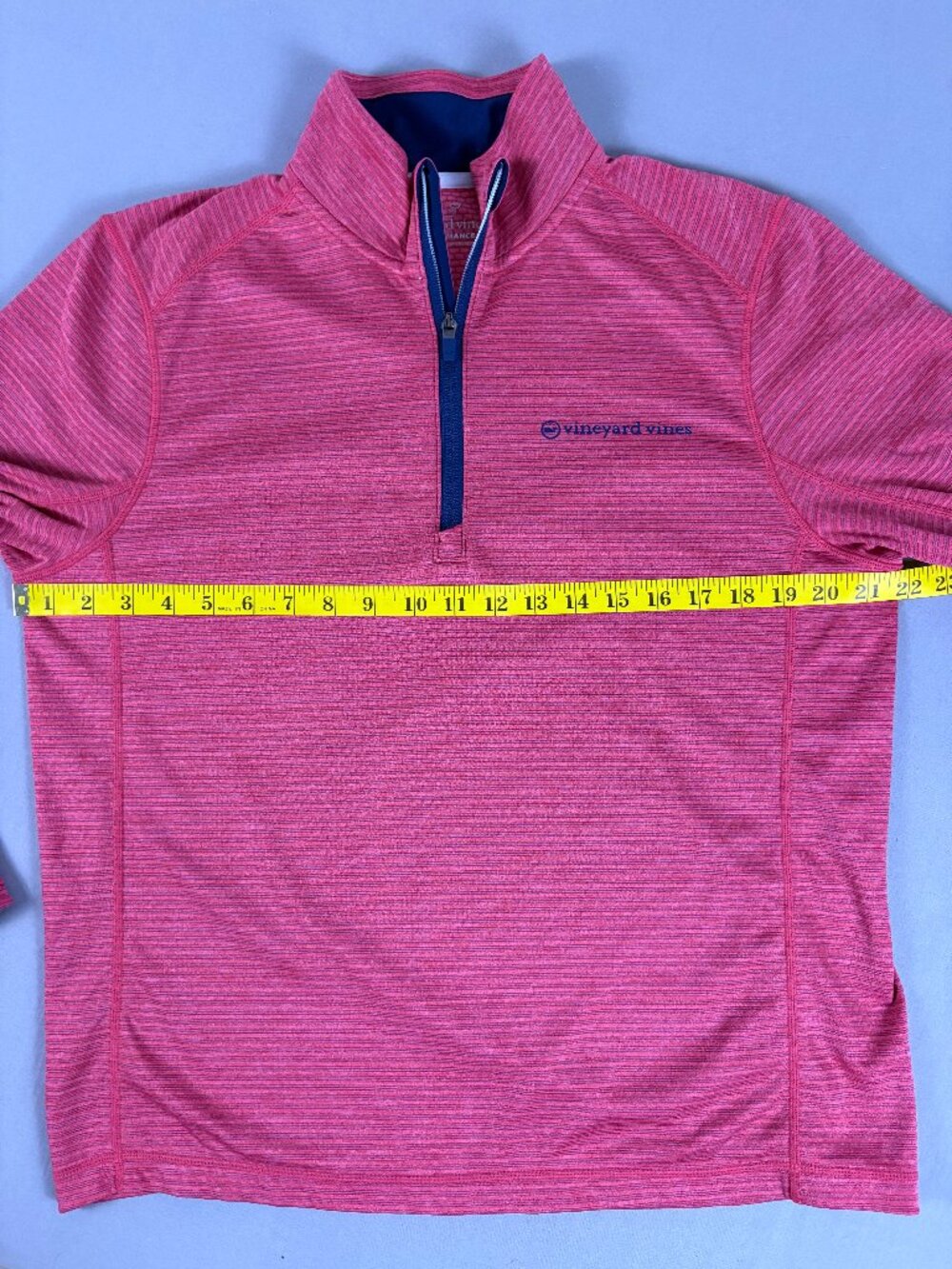 Vineyard Vines Performance Quarter Zip Women’s M Red Navy - Picture 7 of 7